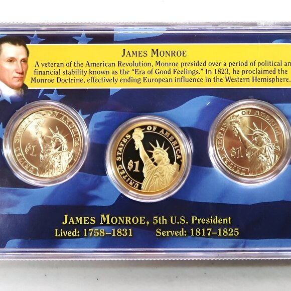 James Monroe Presidential Coin Set – 2008 Official First Day of Issue - Picture 2 of 2